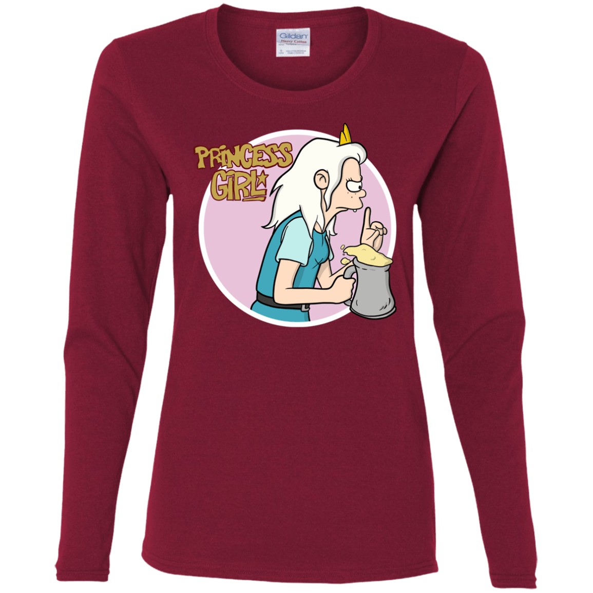 T-Shirts Cardinal / S Princess Girl Women's Long Sleeve T-Shirt