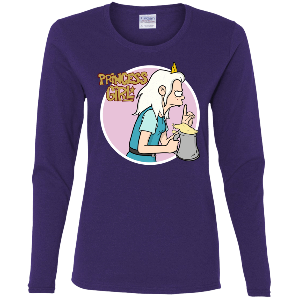 T-Shirts Purple / S Princess Girl Women's Long Sleeve T-Shirt