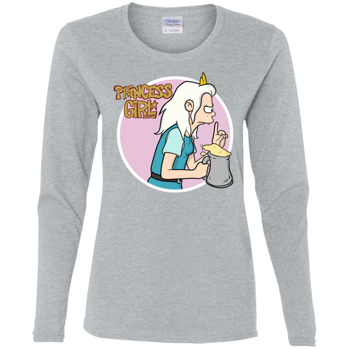 T-Shirts Sport Grey / S Princess Girl Women's Long Sleeve T-Shirt