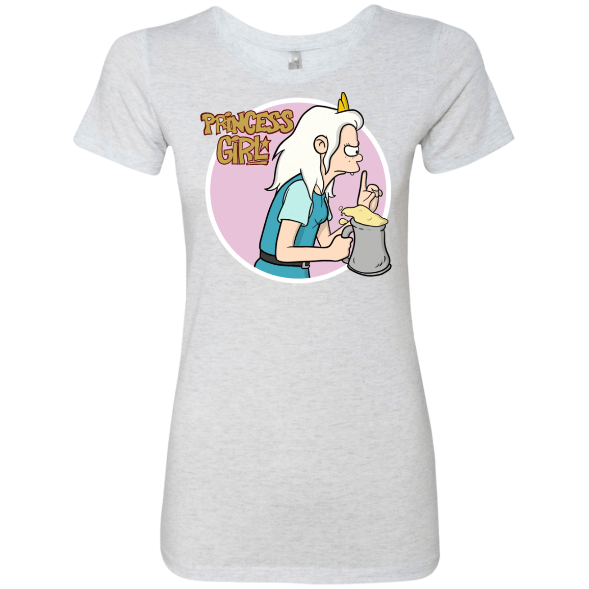 T-Shirts Heather White / S Princess Girl Women's Triblend T-Shirt