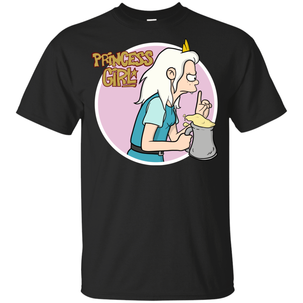 T-Shirts Black / YXS Princess Girl Youth T-Shirt