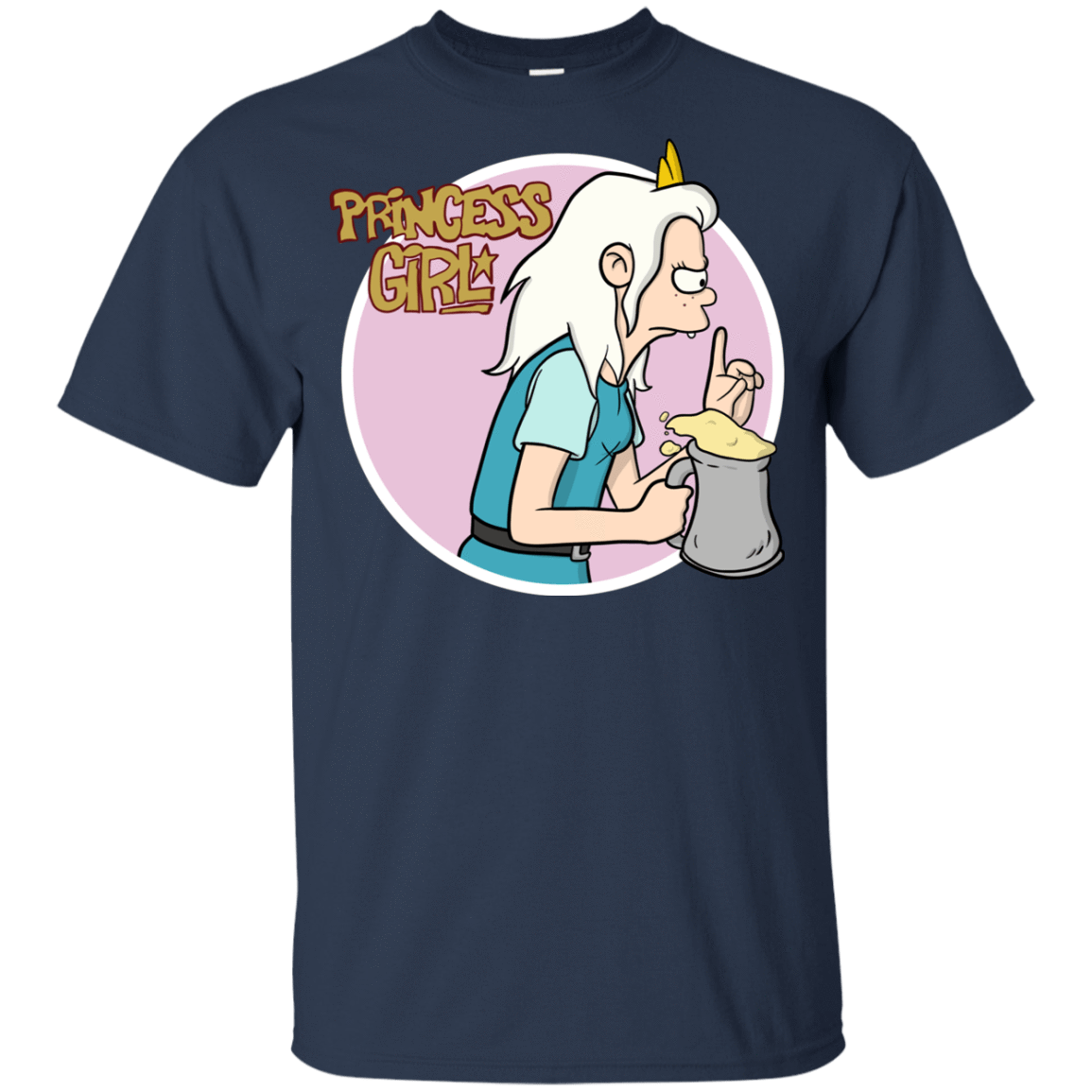 T-Shirts Navy / YXS Princess Girl Youth T-Shirt
