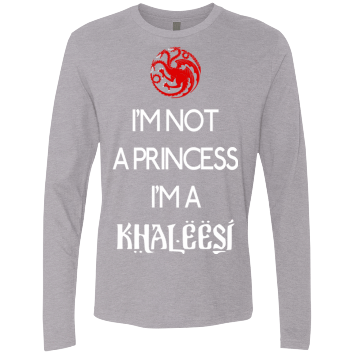 T-Shirts Heather Grey / Small Princess Khaleesi Men's Premium Long Sleeve