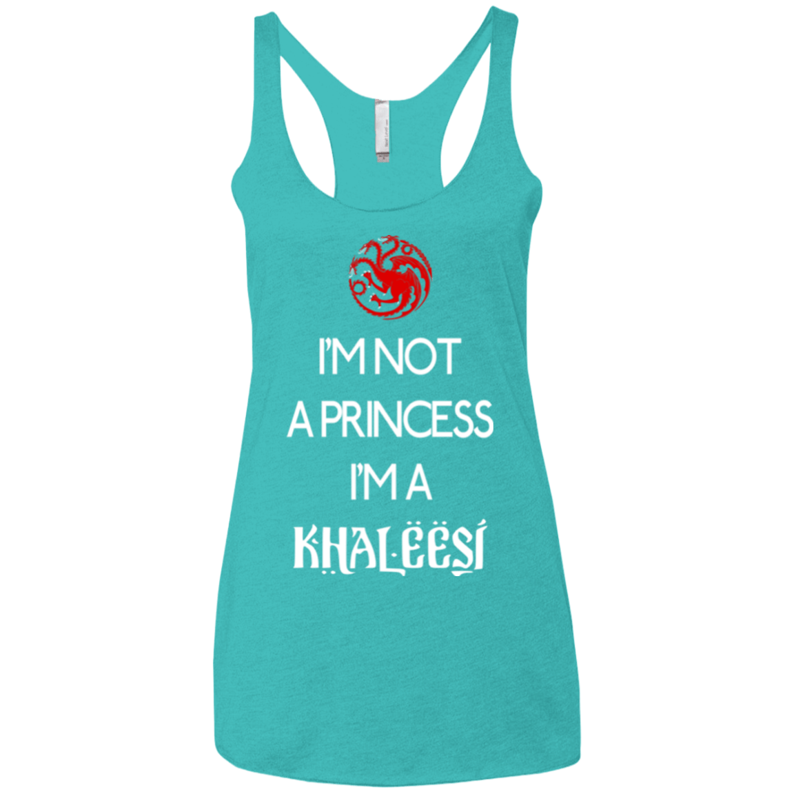 T-Shirts Tahiti Blue / X-Small Princess Khaleesi Women's Triblend Racerback Tank
