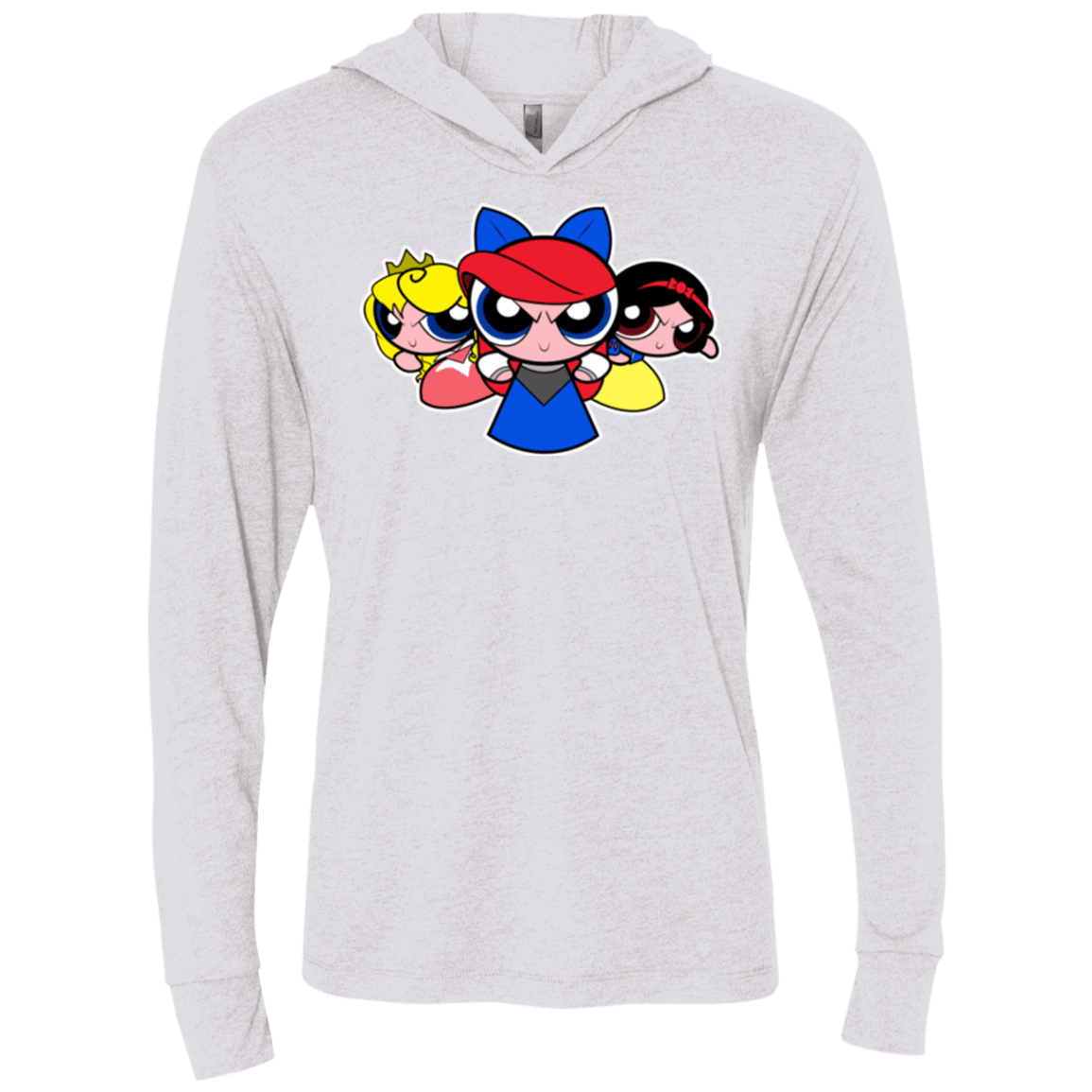 T-Shirts Heather White / X-Small Princess Puff Girls Triblend Long Sleeve Hoodie Tee