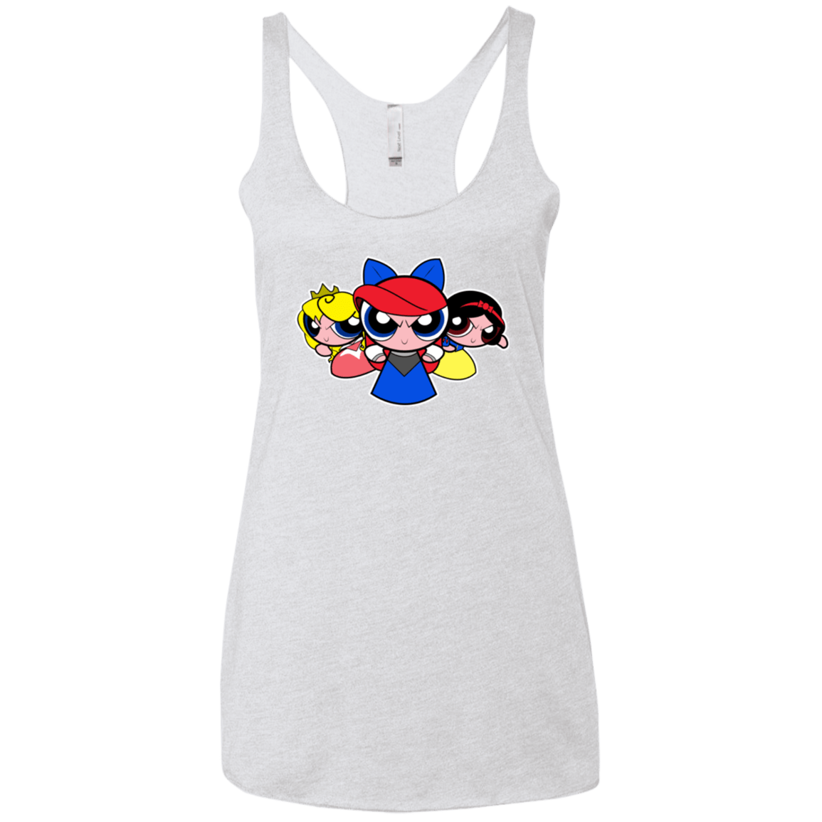 T-Shirts Heather White / X-Small Princess Puff Girls Women's Triblend Racerback Tank
