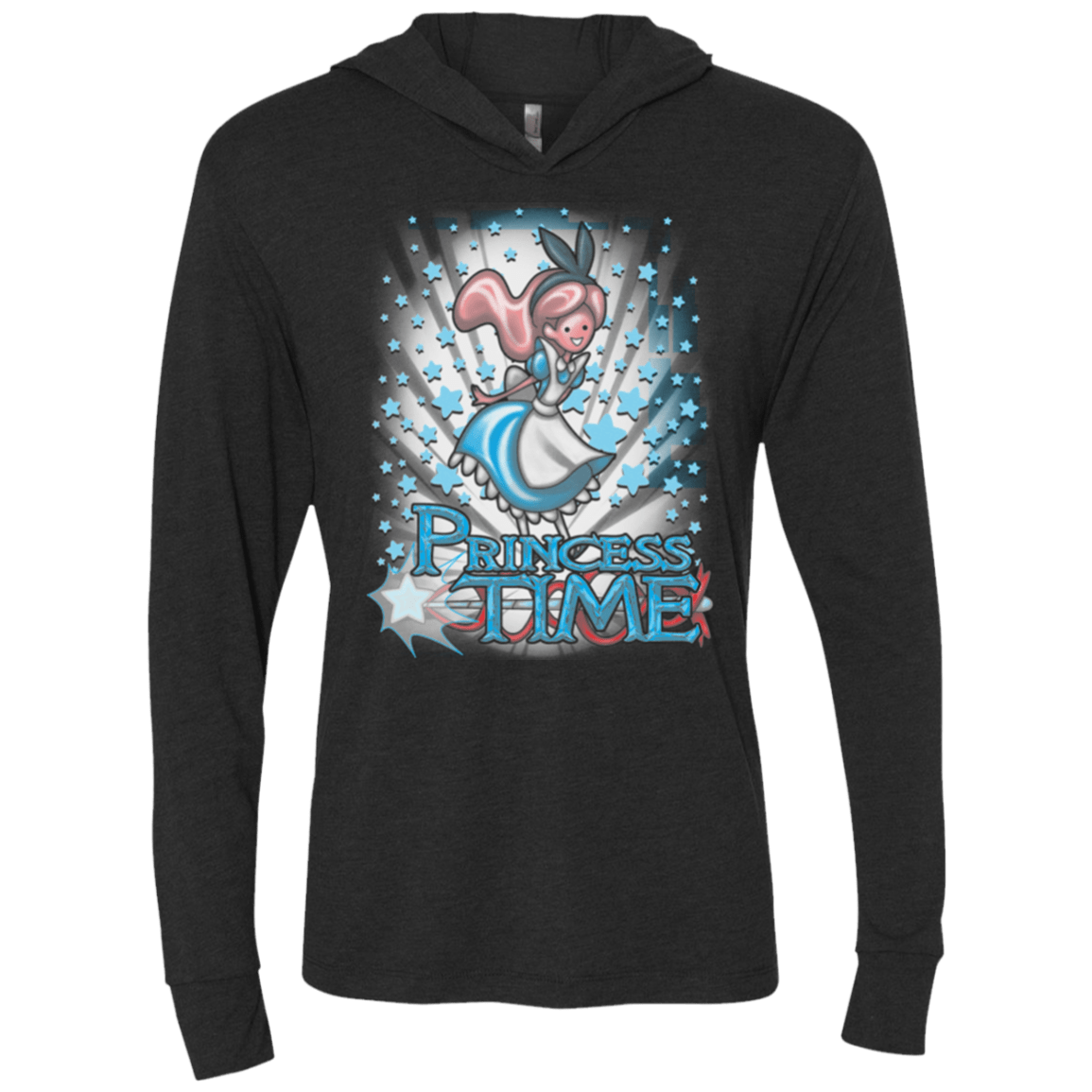 T-Shirts Vintage Black / X-Small Princess Time Alice Triblend Long Sleeve Hoodie Tee