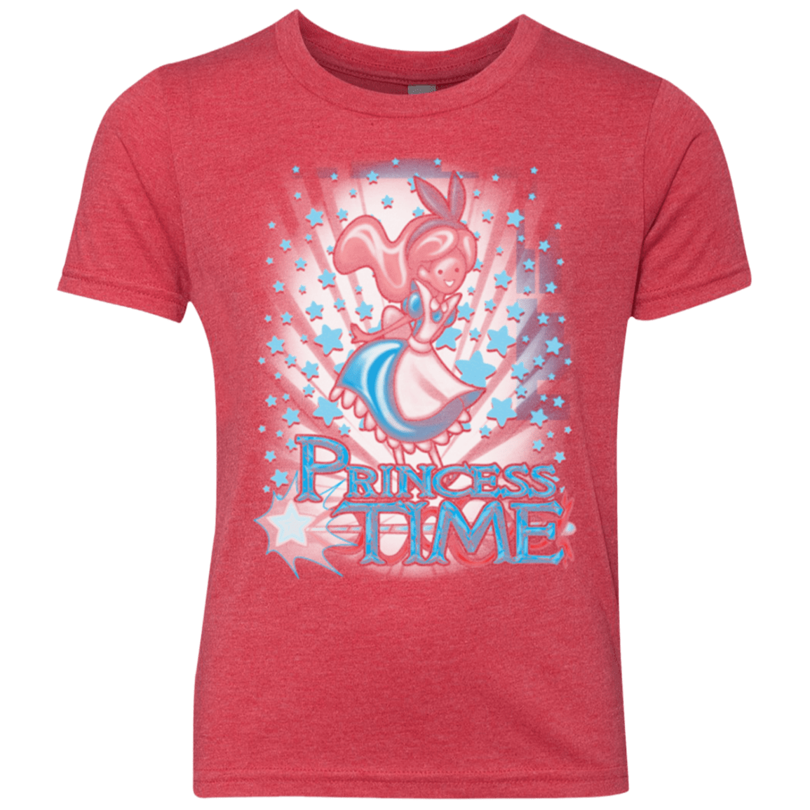 T-Shirts Vintage Red / YXS Princess Time Alice Youth Triblend T-Shirt