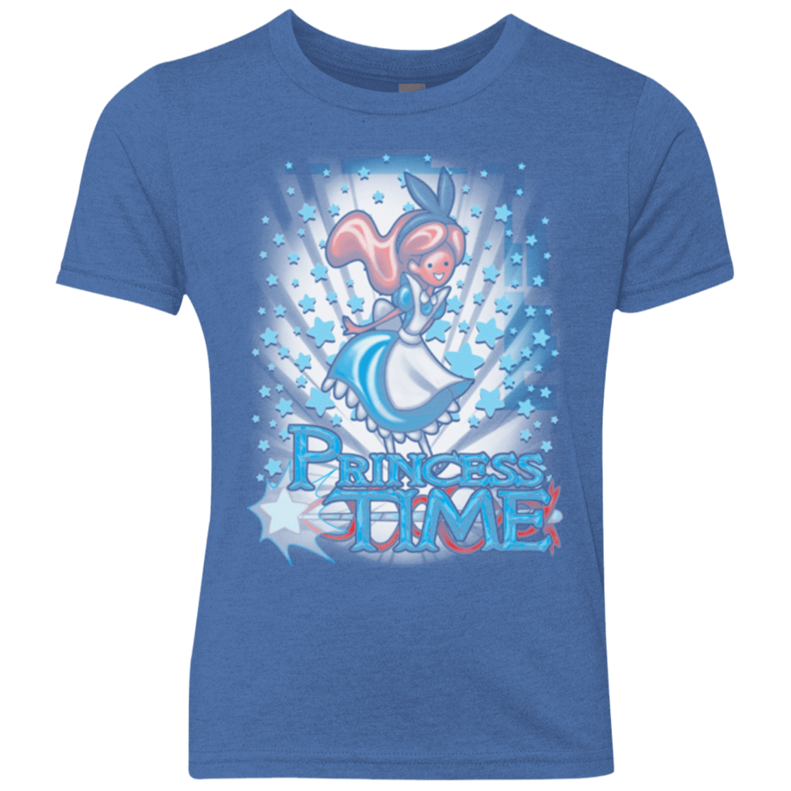 T-Shirts Vintage Royal / YXS Princess Time Alice Youth Triblend T-Shirt