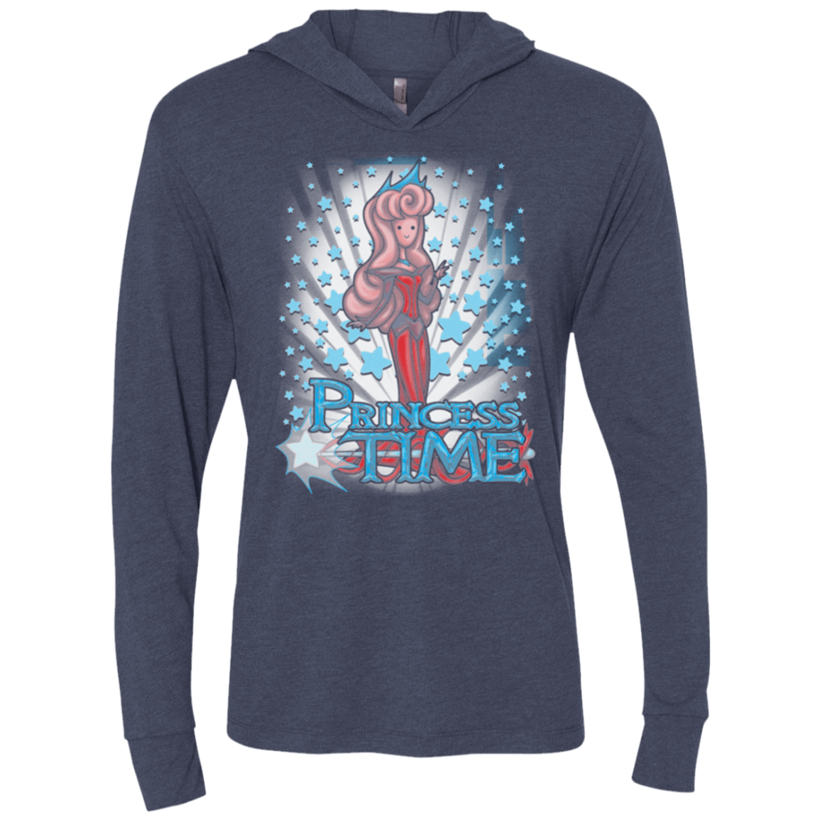 T-Shirts Vintage Navy / X-Small Princess Time Aurora Triblend Long Sleeve Hoodie Tee