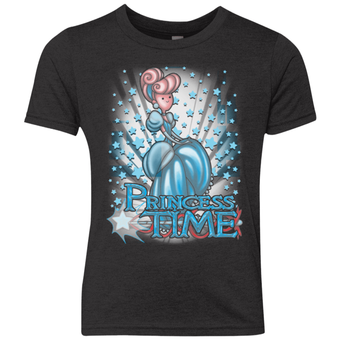 T-Shirts Vintage Black / YXS Princess Time Cinderella Youth Triblend T-Shirt