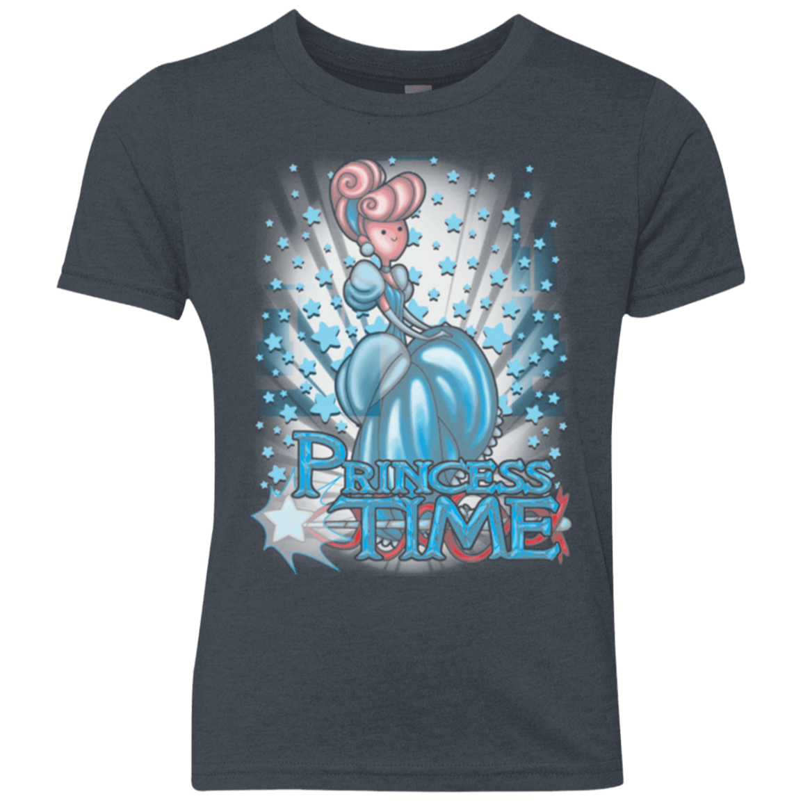T-Shirts Vintage Navy / YXS Princess Time Cinderella Youth Triblend T-Shirt
