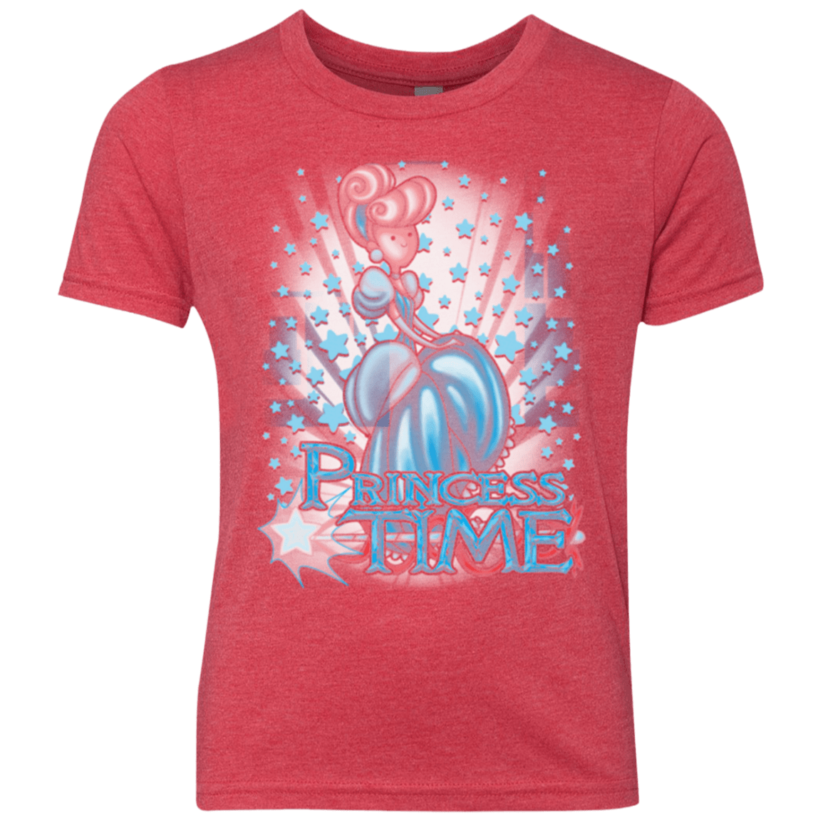 T-Shirts Vintage Red / YXS Princess Time Cinderella Youth Triblend T-Shirt