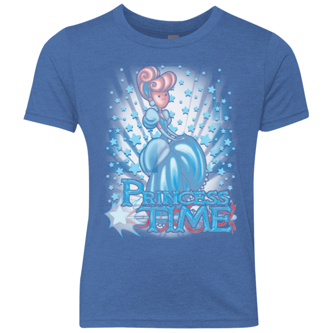 T-Shirts Vintage Royal / YXS Princess Time Cinderella Youth Triblend T-Shirt