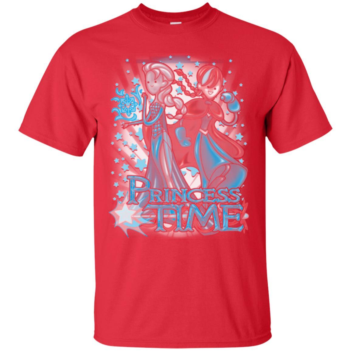 T-Shirts Red / Small Princess Time Elsa Anna T-Shirt