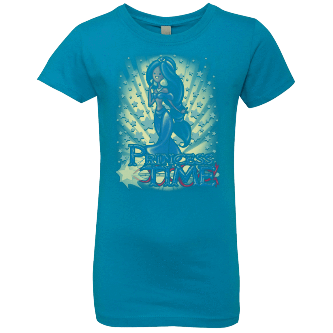 T-Shirts Turquoise / YXS Princess Time Jasmine Girls Premium T-Shirt