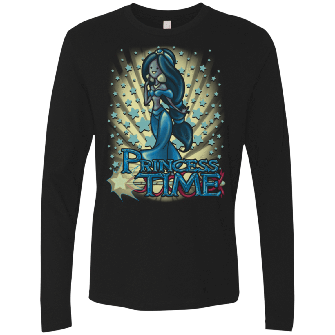 T-Shirts Black / Small Princess Time Jasmine Men's Premium Long Sleeve