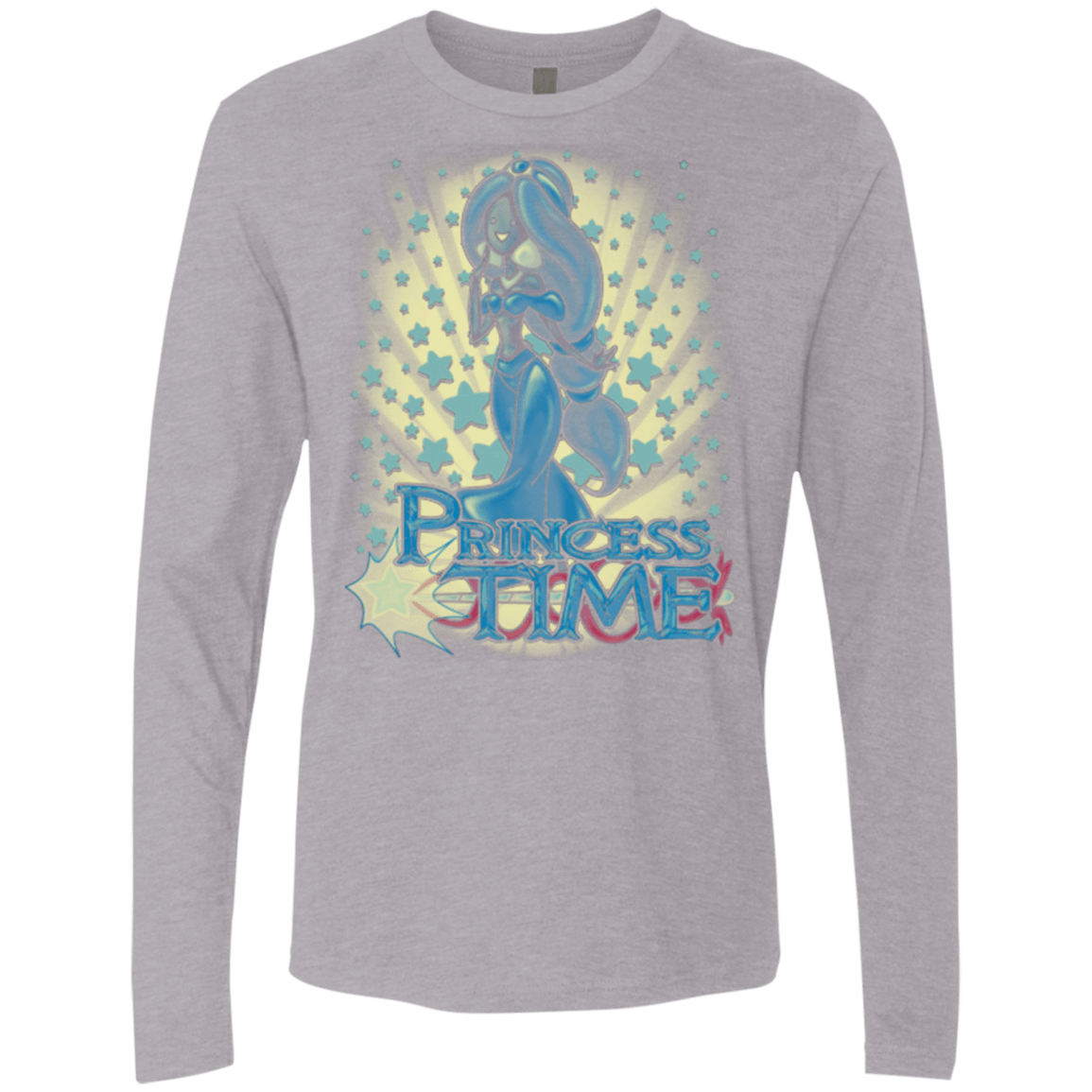 T-Shirts Heather Grey / Small Princess Time Jasmine Men's Premium Long Sleeve