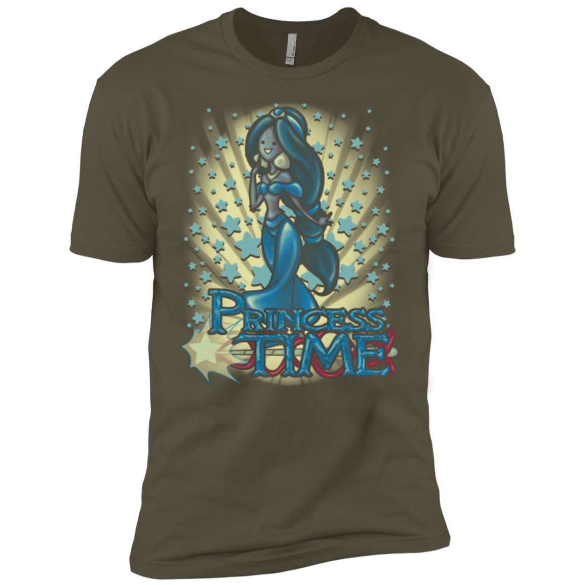 T-Shirts Military Green / X-Small Princess Time Jasmine Men's Premium T-Shirt