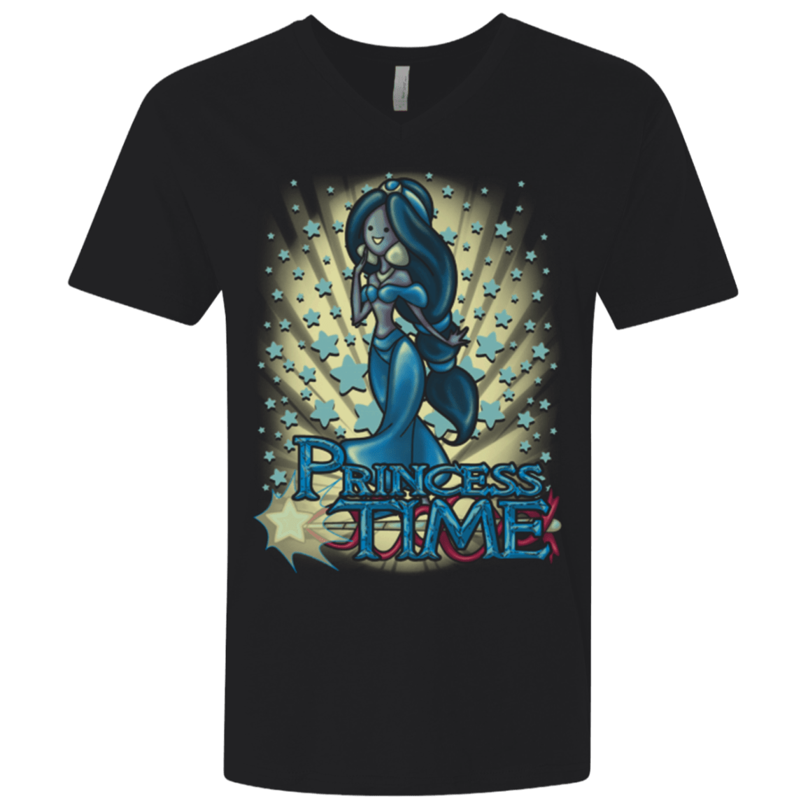 T-Shirts Black / X-Small Princess Time Jasmine Men's Premium V-Neck