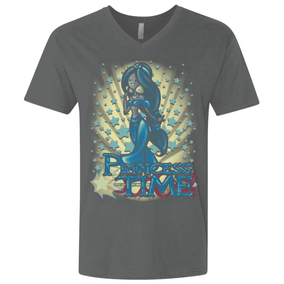 T-Shirts Heavy Metal / X-Small Princess Time Jasmine Men's Premium V-Neck