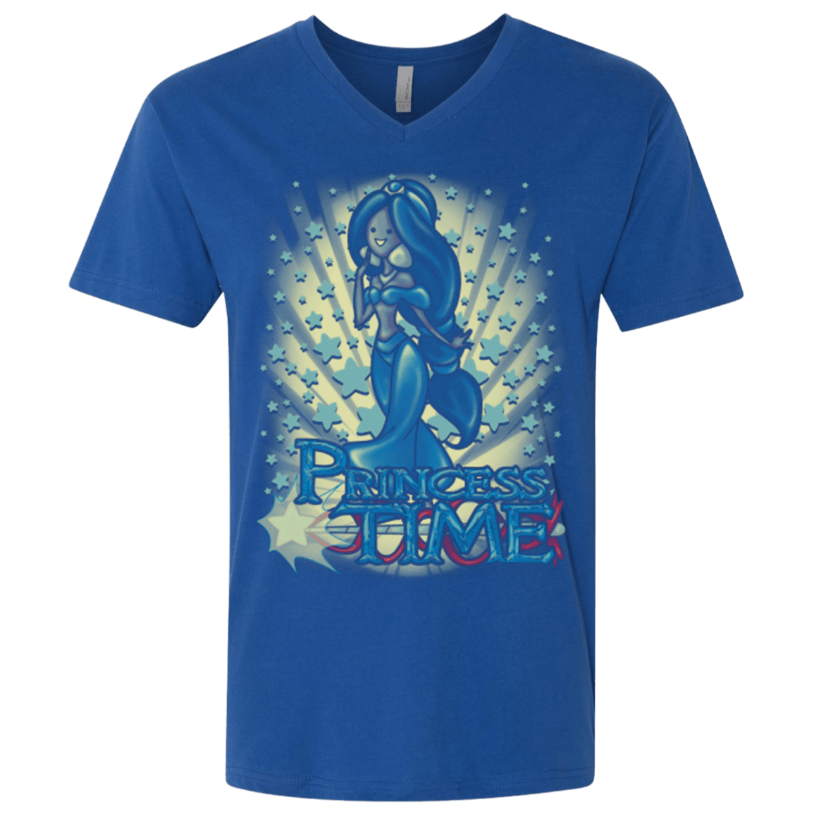 T-Shirts Royal / X-Small Princess Time Jasmine Men's Premium V-Neck