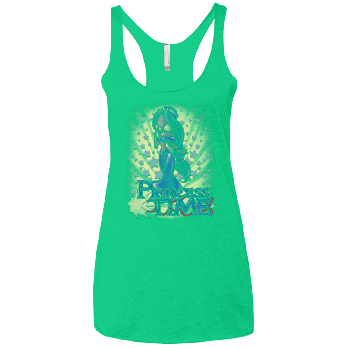 T-Shirts Envy / X-Small Princess Time Jasmine Women's Triblend Racerback Tank