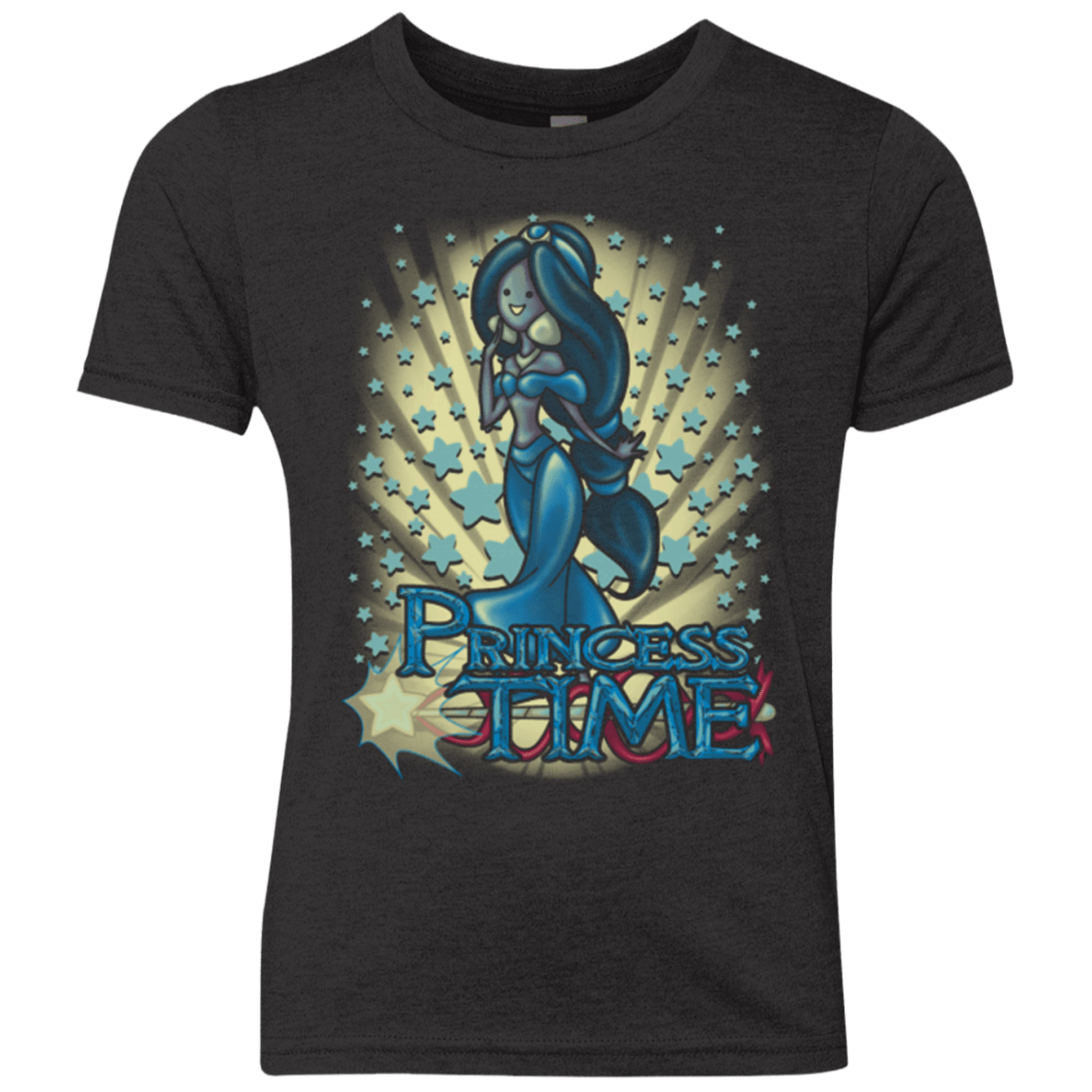 T-Shirts Vintage Black / YXS Princess Time Jasmine Youth Triblend T-Shirt