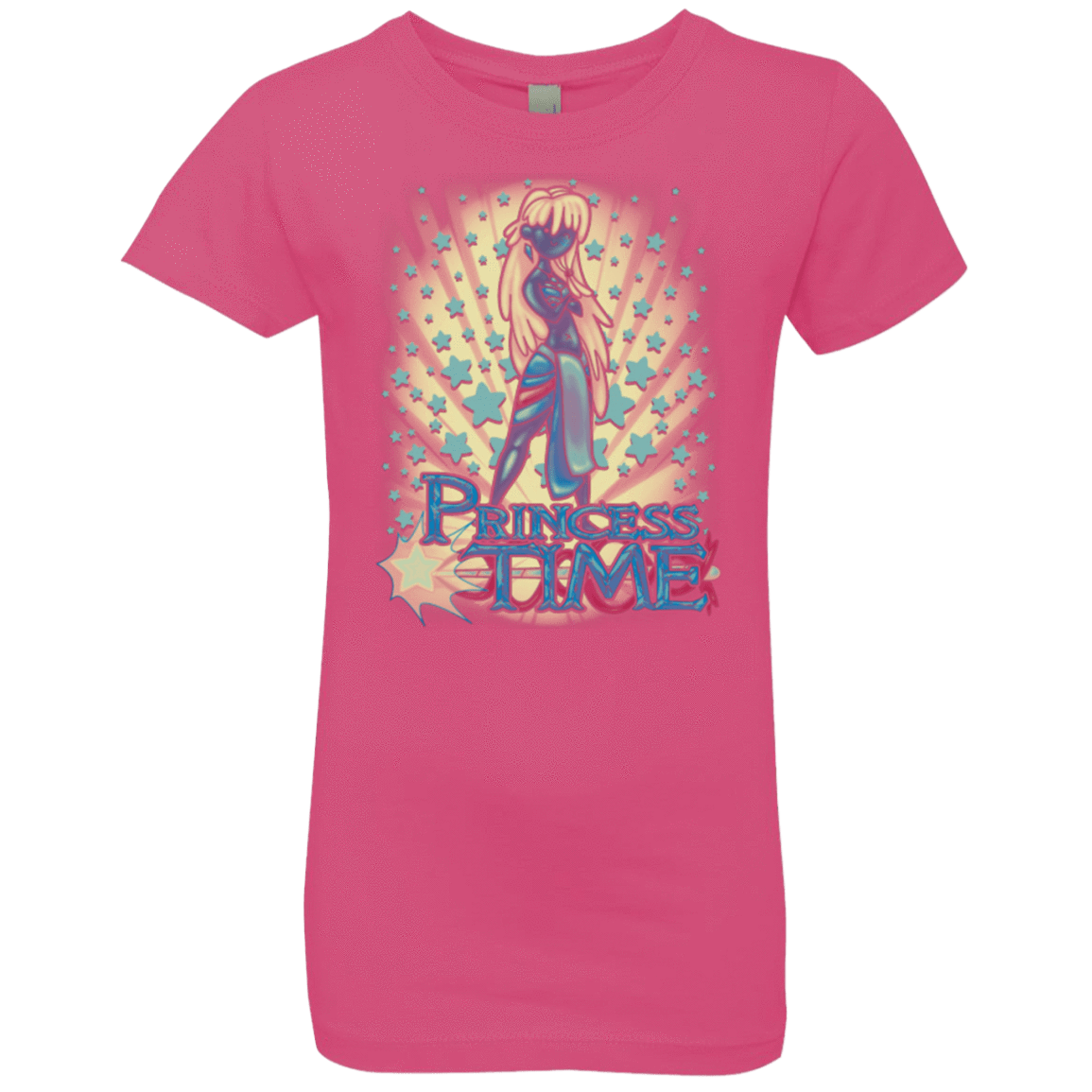T-Shirts Hot Pink / YXS Princess Time Kida Girls Premium T-Shirt
