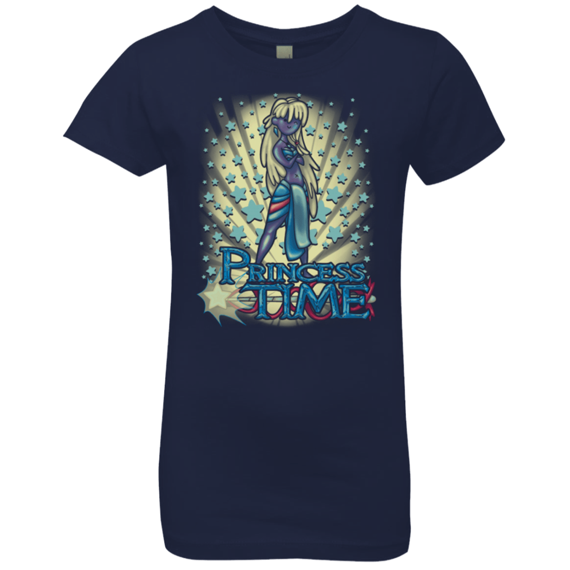 T-Shirts Midnight Navy / YXS Princess Time Kida Girls Premium T-Shirt