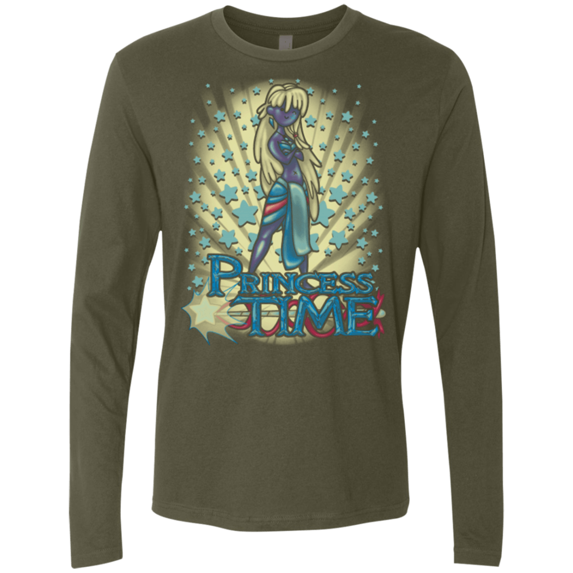 T-Shirts Military Green / Small Princess Time Kida Men's Premium Long Sleeve