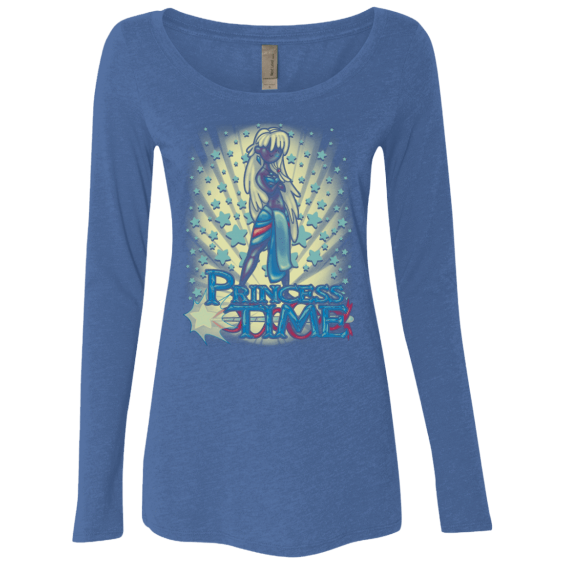T-Shirts Vintage Royal / Small Princess Time Kida Women's Triblend Long Sleeve Shirt