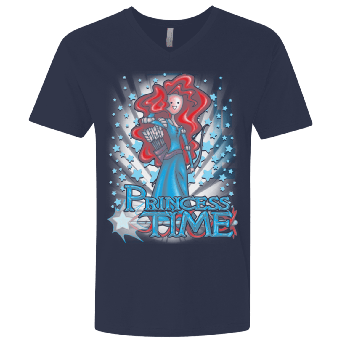 T-Shirts Midnight Navy / X-Small Princess Time Merida Men's Premium V-Neck