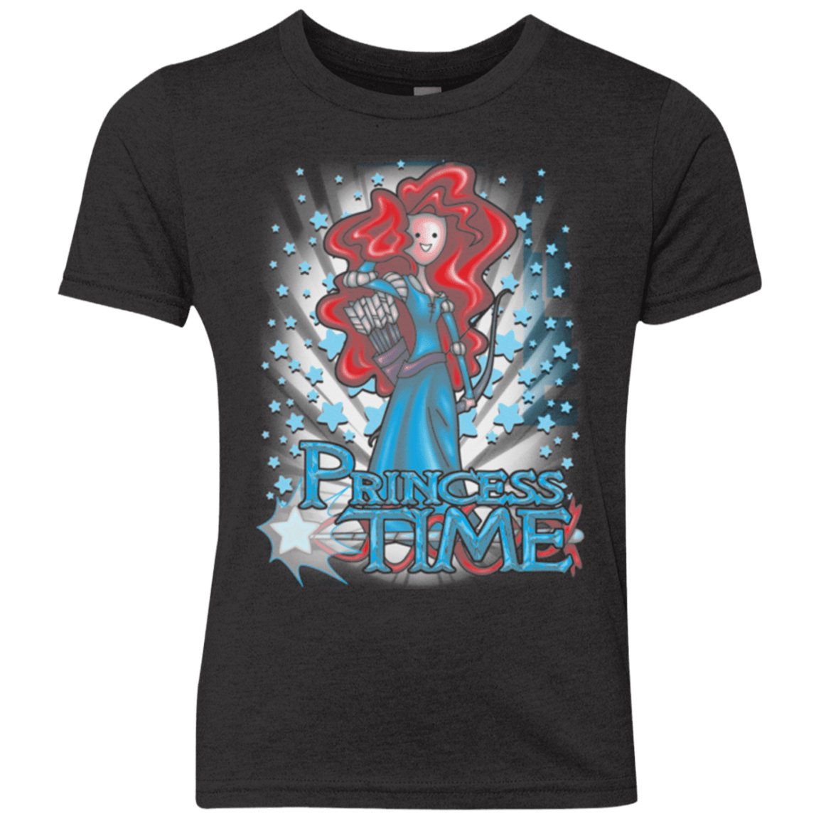 T-Shirts Vintage Black / YXS Princess Time Merida Youth Triblend T-Shirt