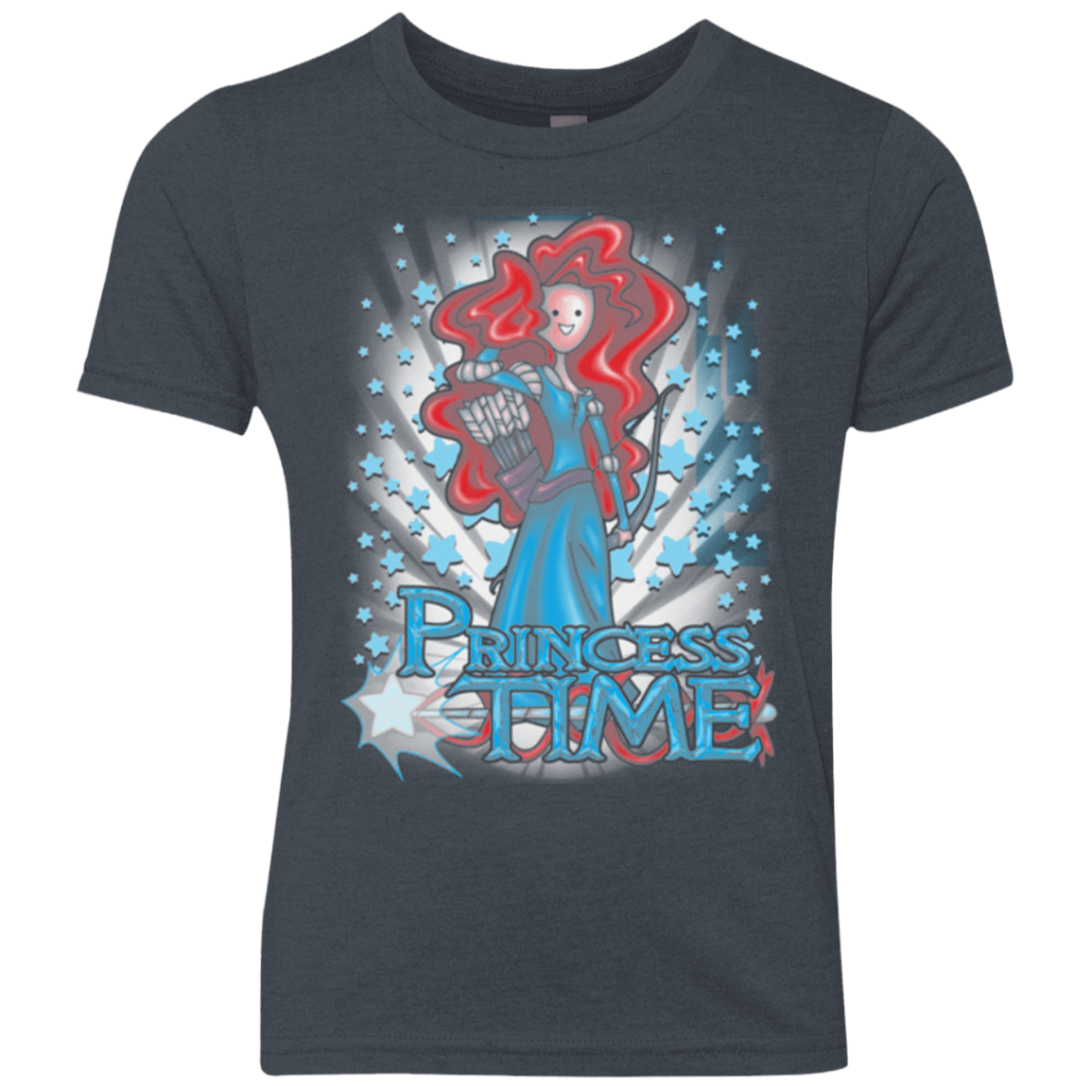 T-Shirts Vintage Navy / YXS Princess Time Merida Youth Triblend T-Shirt