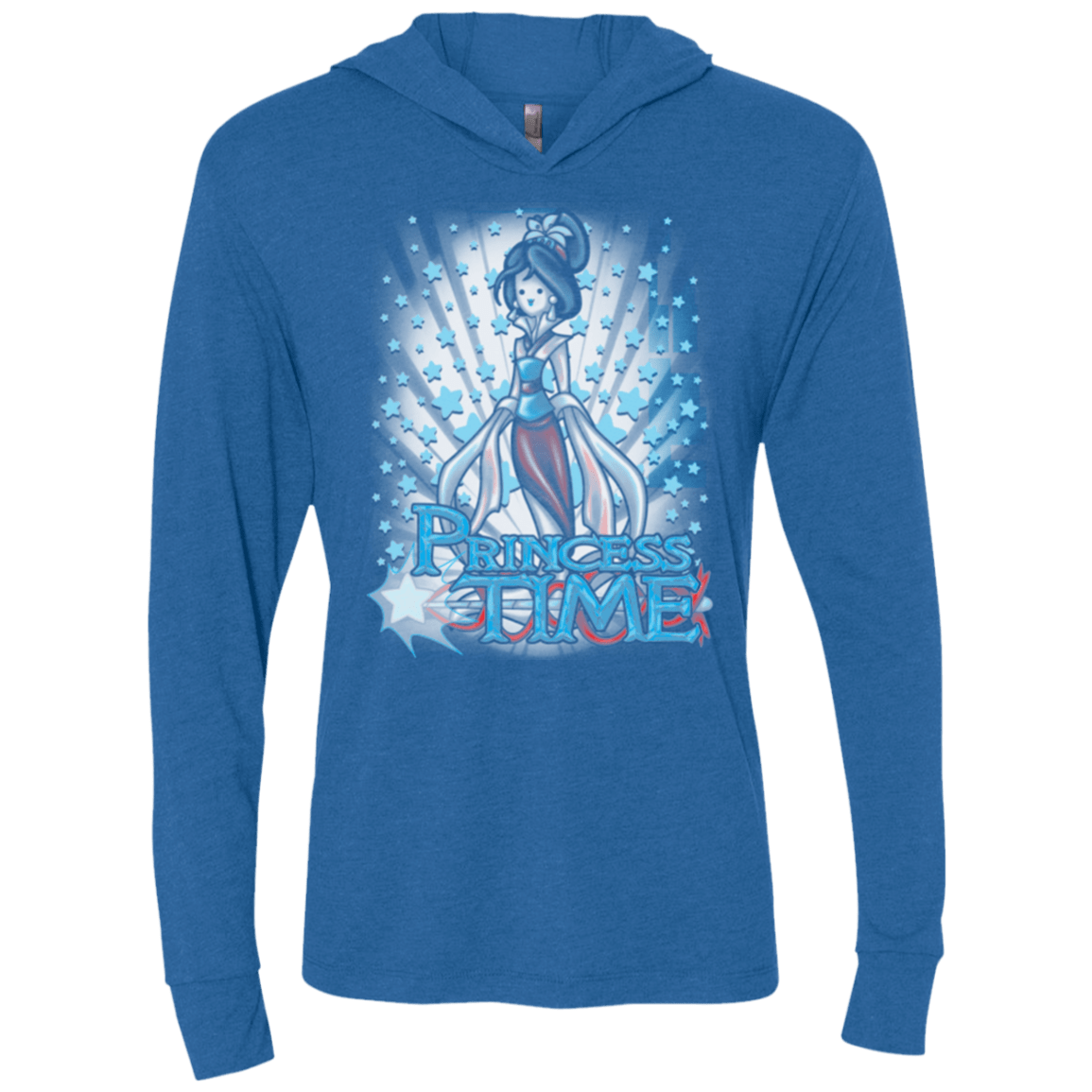 T-Shirts Vintage Royal / X-Small Princess Time Mulan Triblend Long Sleeve Hoodie Tee