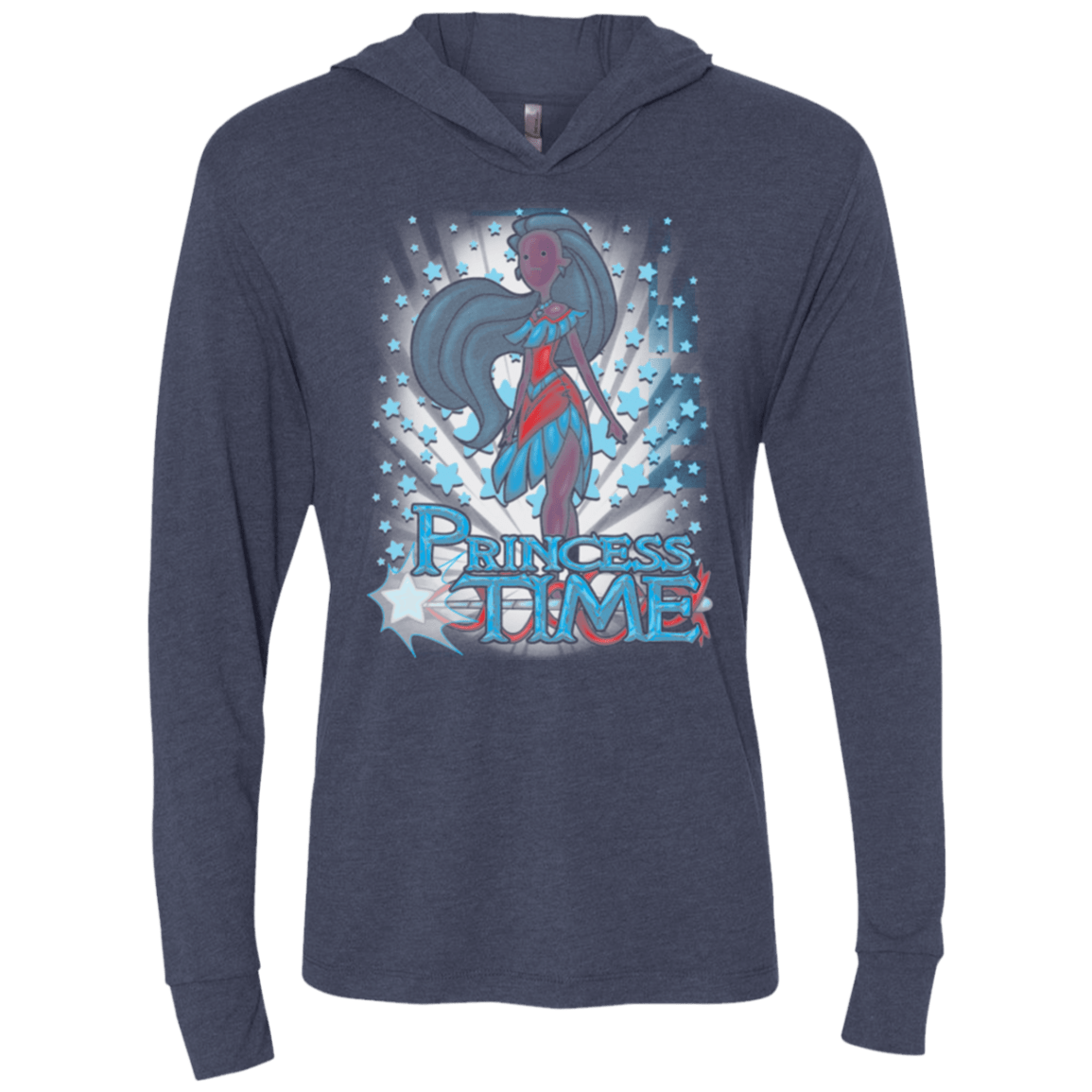 T-Shirts Vintage Navy / X-Small Princess Time Pocahontas Triblend Long Sleeve Hoodie Tee