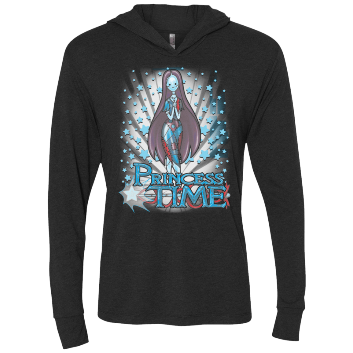 T-Shirts Vintage Black / X-Small Princess Time Sally Triblend Long Sleeve Hoodie Tee