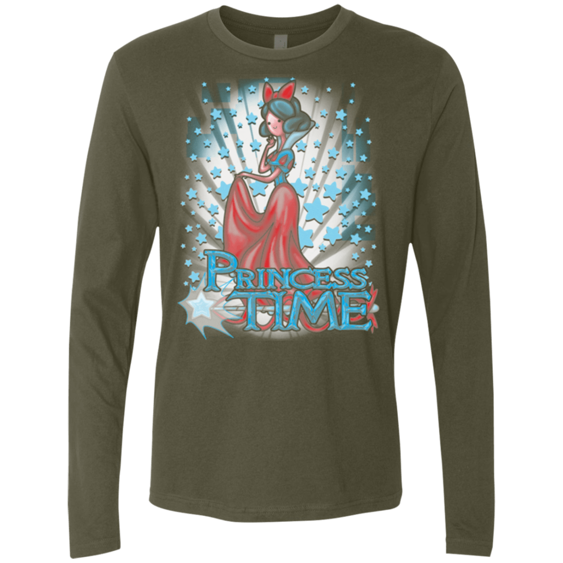 T-Shirts Military Green / Small Princess Time Snow White Men's Premium Long Sleeve