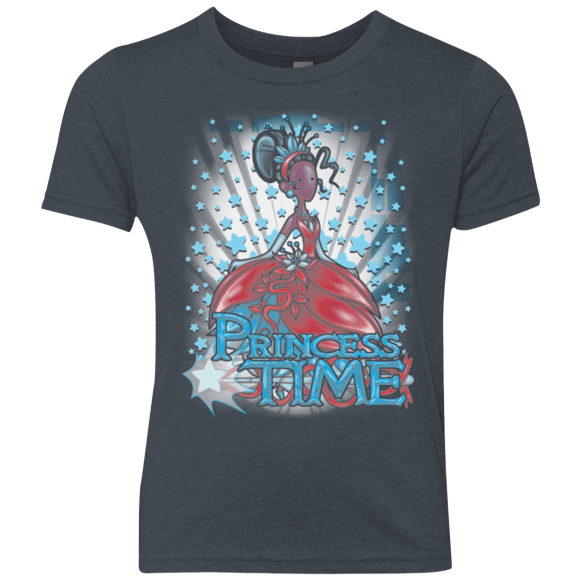 T-Shirts Vintage Navy / YXS Princess Time Tiana Youth Triblend T-Shirt