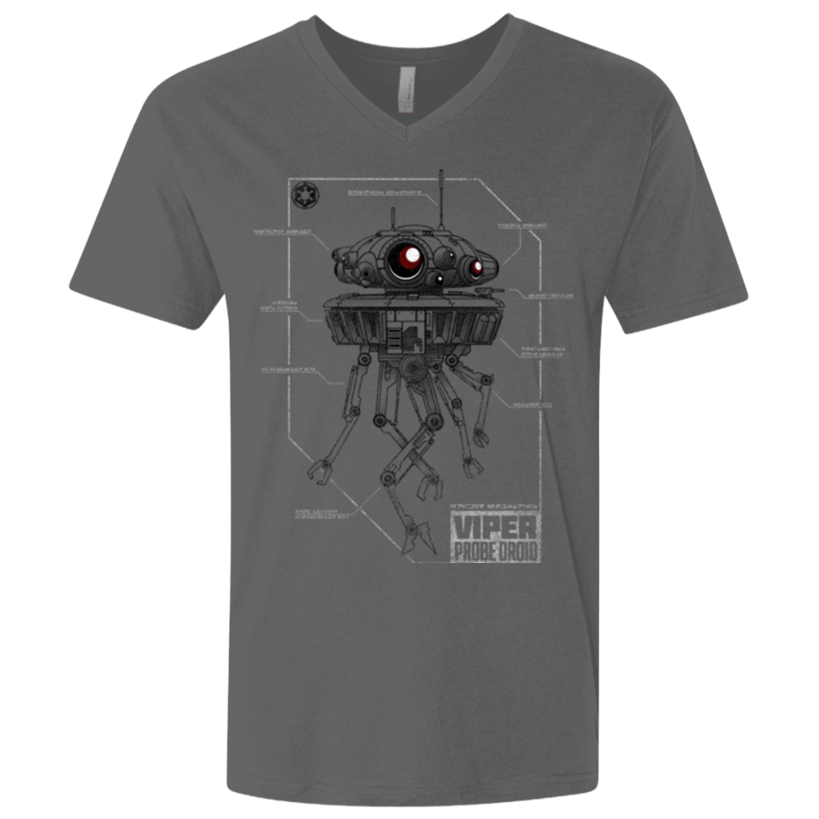 T-Shirts Heavy Metal / X-Small Probe Droid POD Men's Premium V-Neck