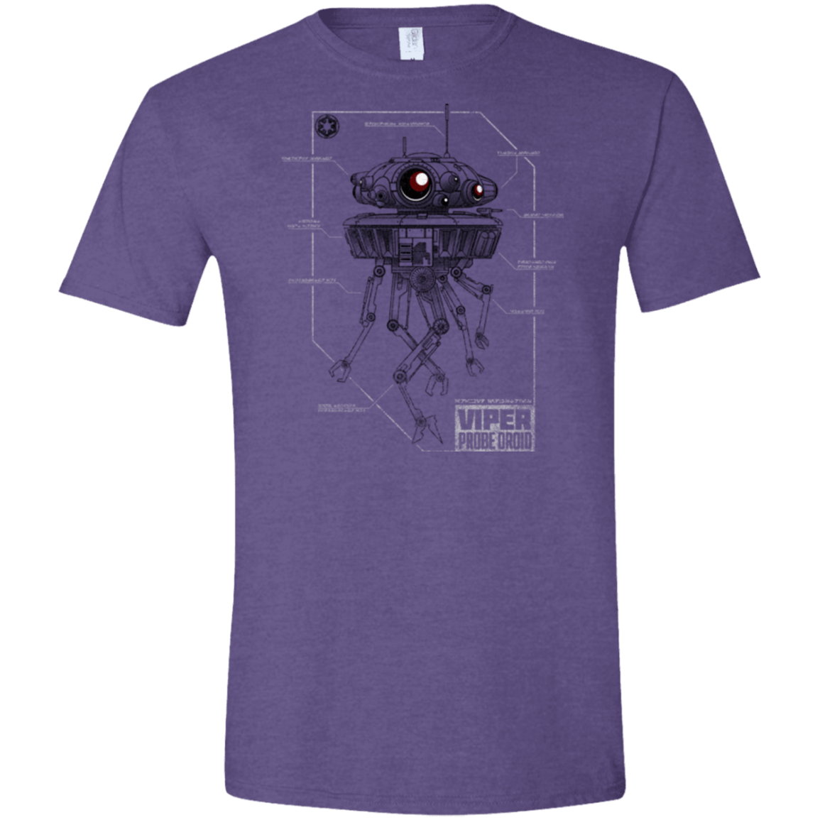 T-Shirts Heather Purple / S Probe Droid POD Men's Semi-Fitted Softstyle