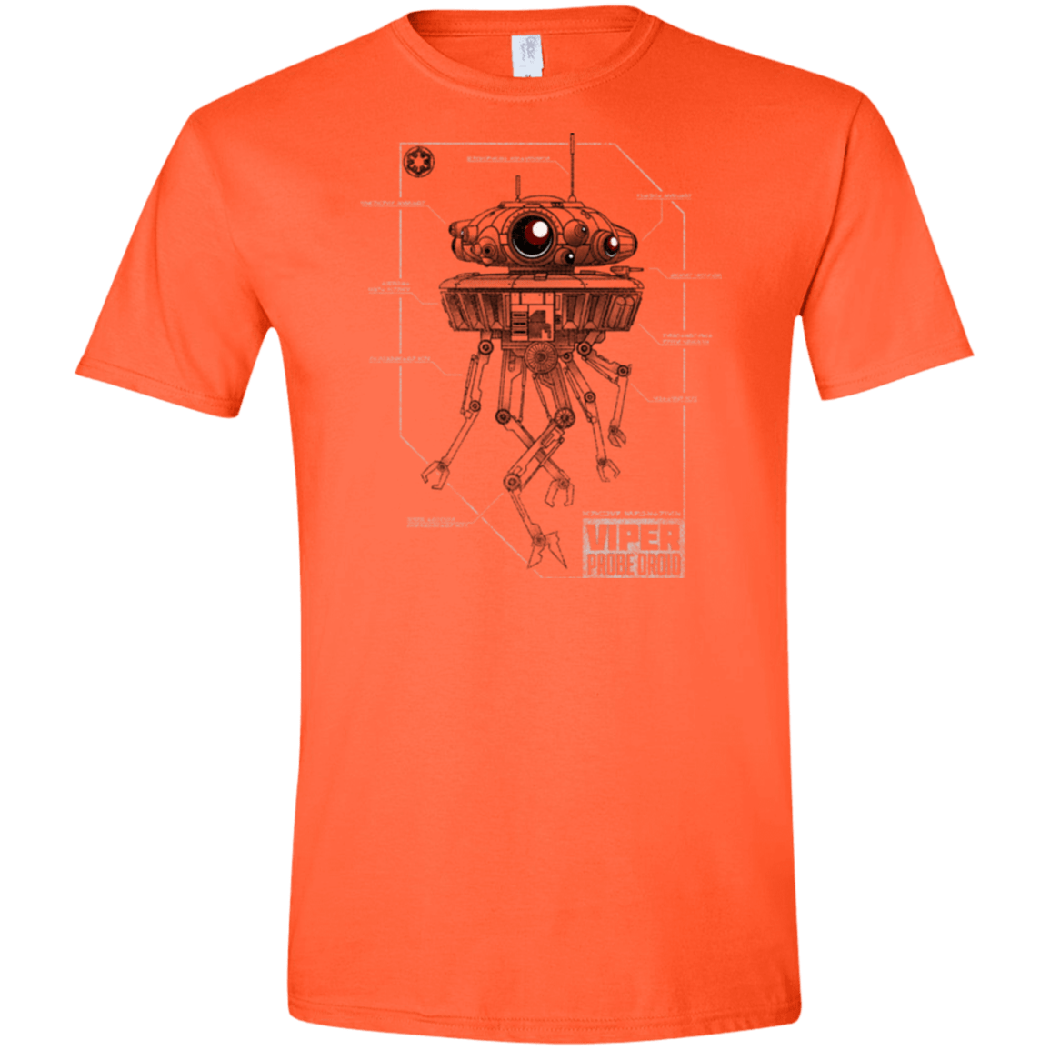T-Shirts Orange / S Probe Droid POD Men's Semi-Fitted Softstyle