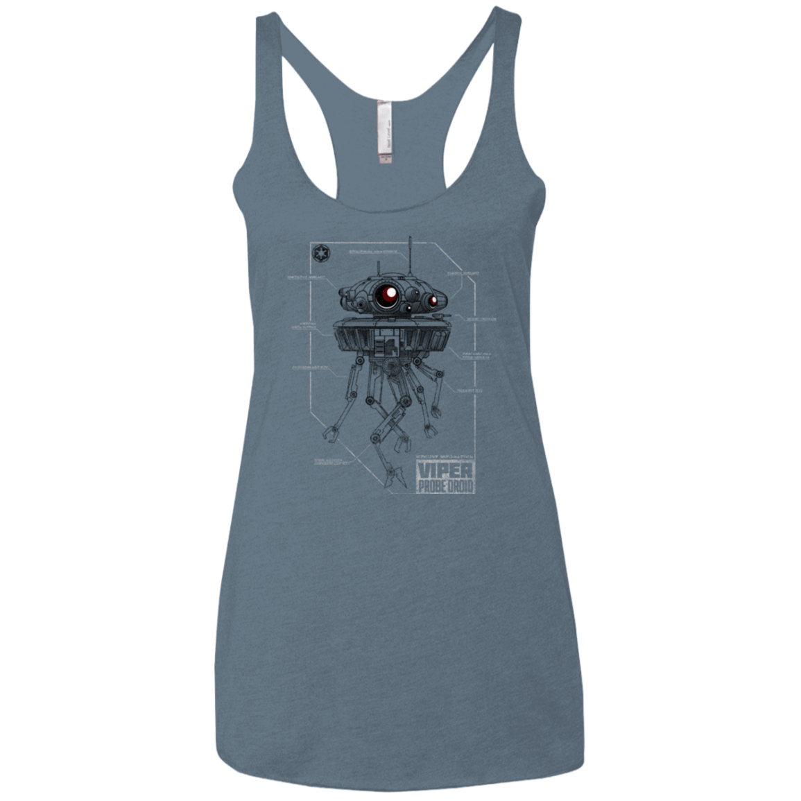 T-Shirts Indigo / X-Small Probe Droid POD Women's Triblend Racerback Tank