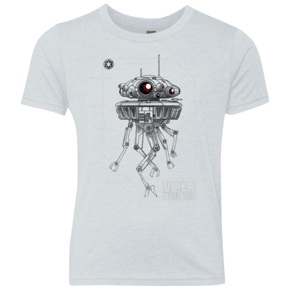 T-Shirts Heather White / YXS Probe Droid POD Youth Triblend T-Shirt