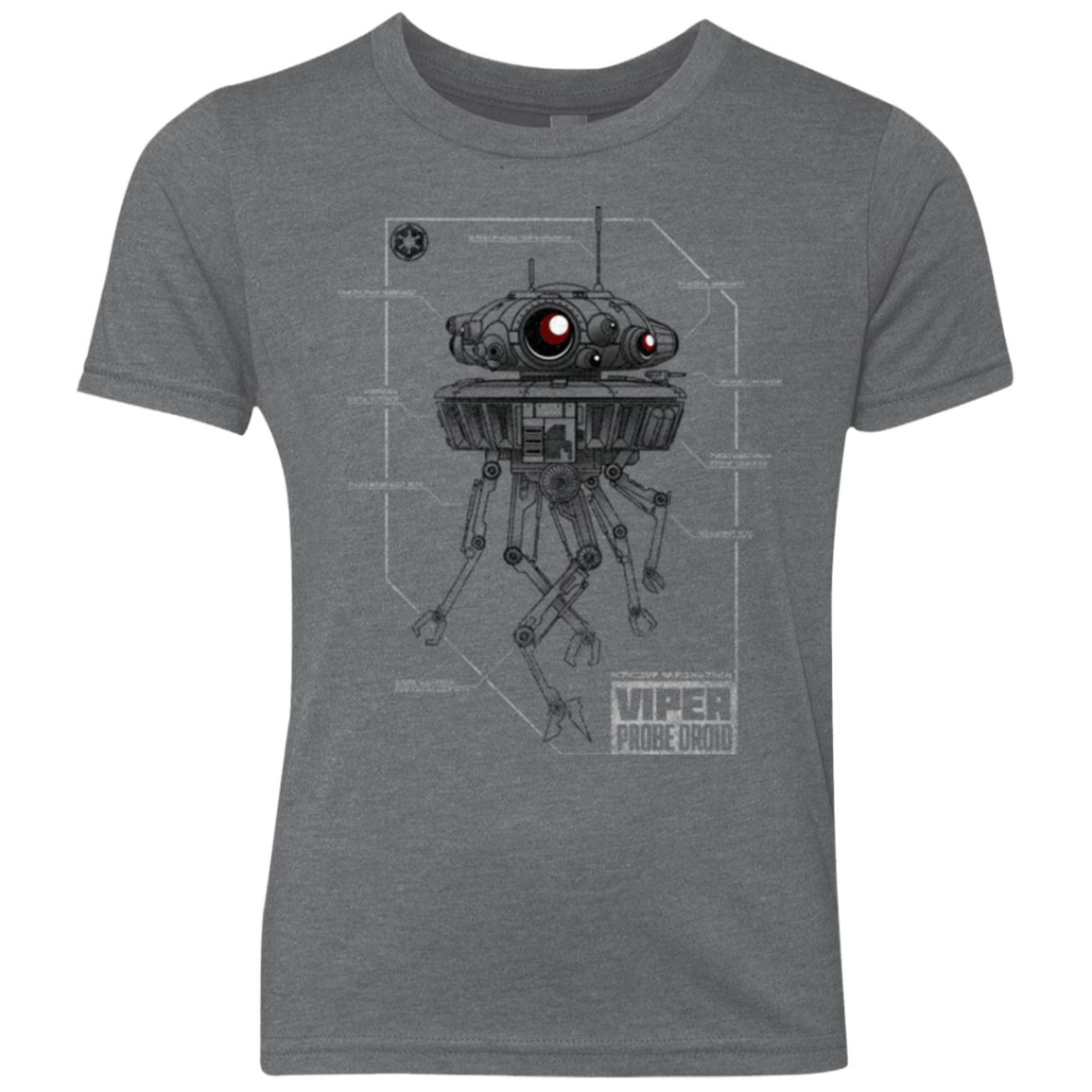 T-Shirts Premium Heather / YXS Probe Droid POD Youth Triblend T-Shirt