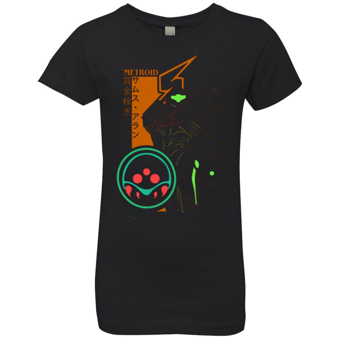 T-Shirts Black / YXS Profile-METROID Girls Premium T-Shirt
