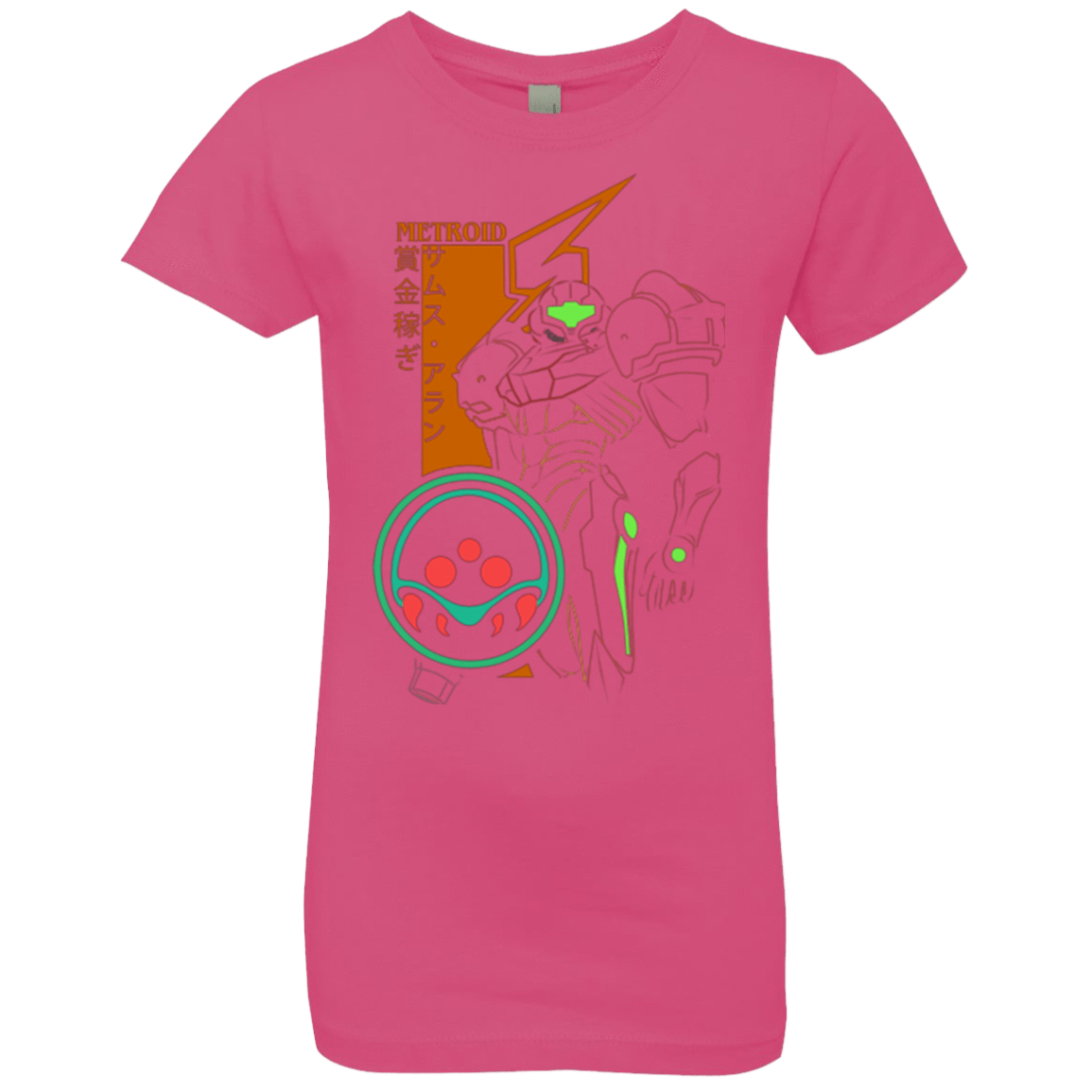 T-Shirts Hot Pink / YXS Profile-METROID Girls Premium T-Shirt