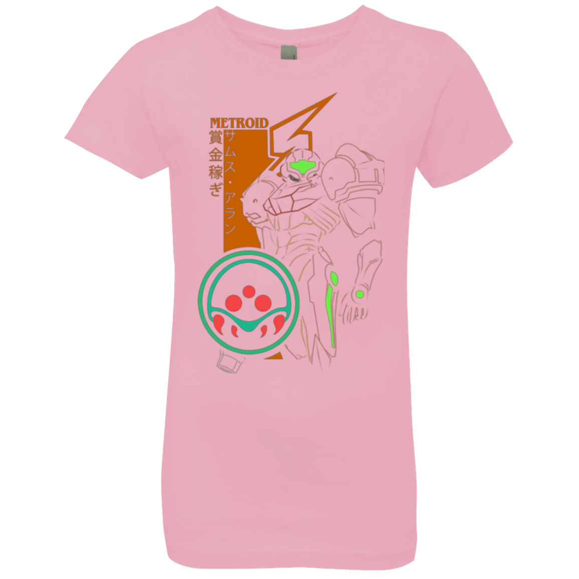 T-Shirts Light Pink / YXS Profile-METROID Girls Premium T-Shirt