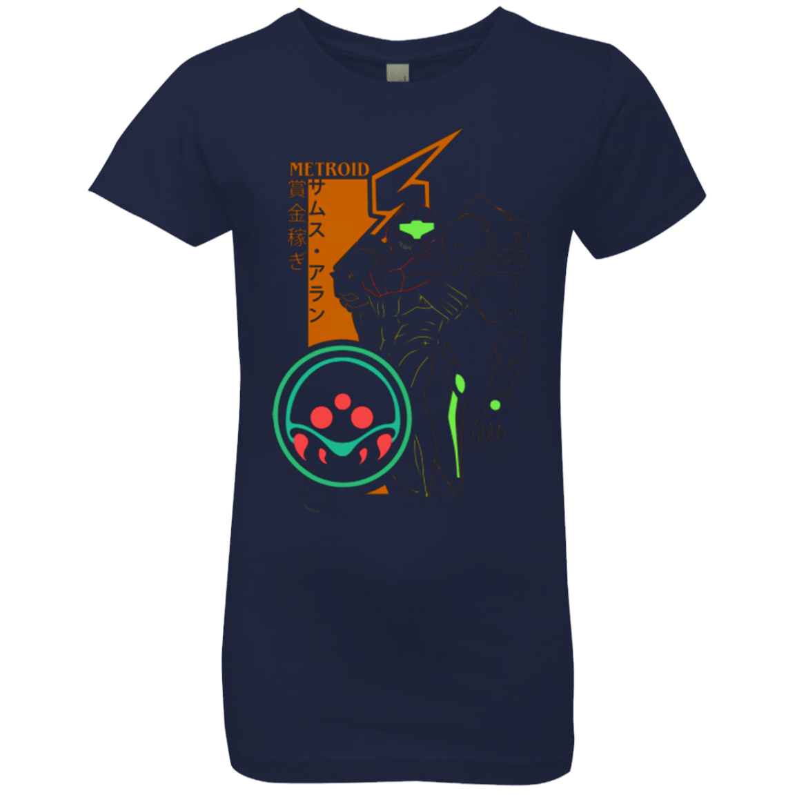 T-Shirts Midnight Navy / YXS Profile-METROID Girls Premium T-Shirt